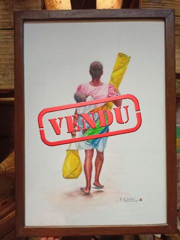 Avy niantsena Aquarelle sur papier